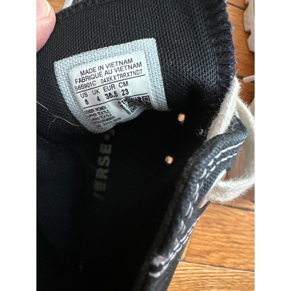 Converse Lugged Chuck Taylor All Star Hi Black Platform Boots Womens Size 6 - Picture 6 of 6